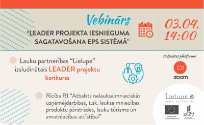 Vebinārs “Leader projekta iesnieguma sagatavošana EPS sistēmā”