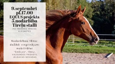 Projekta EQUUS aktivitāte Jelgavas novadā, Tīreļu stallī