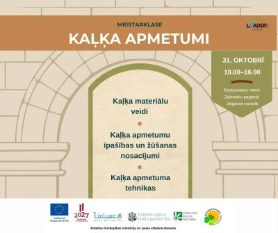 Mācies no meistariem – aicinām uz praktisko kaļķa apmetumu meistarklasi