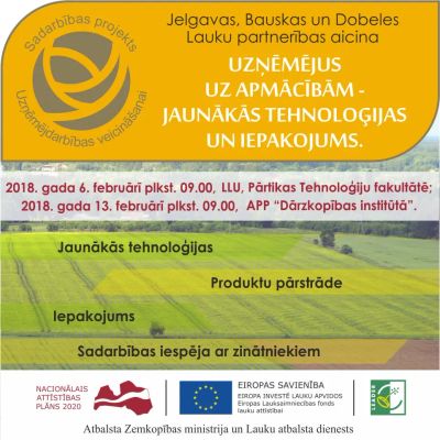 Aicinām uzņēmējus uz Apmācībām - vietējo ražotāju konkurētspējas, pieredzes un zināšanu celšanai