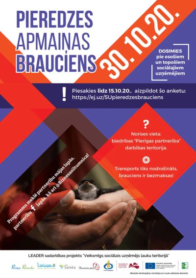 Pieredzes brauciens pie Pierīgas partnerības topošiem un esošiem sociālajiem uzņēmējiem