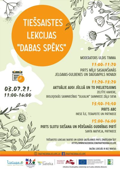Tiešsaistes lekcijas "DABAS SPĒKS"!
